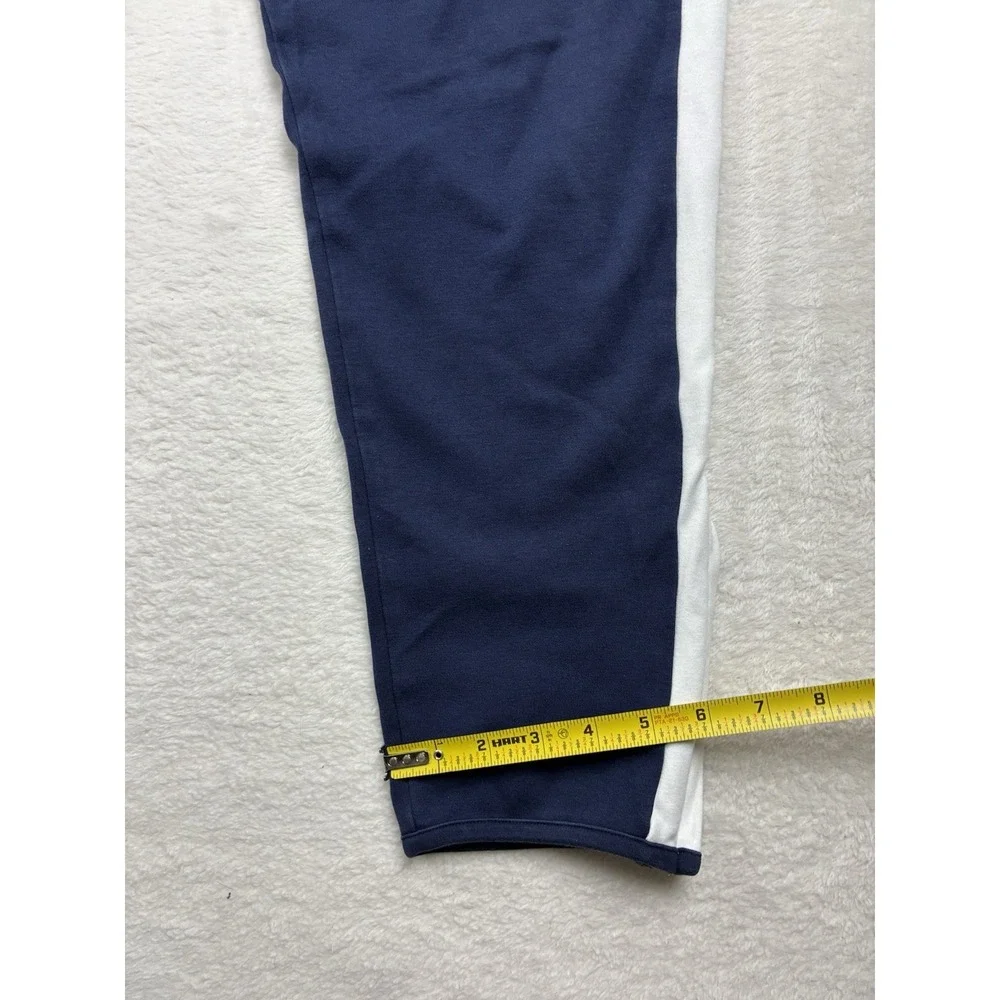 Polo Ralph Lauren Jogger Sweatpants Men Medium Blue White Side Stripe Pony